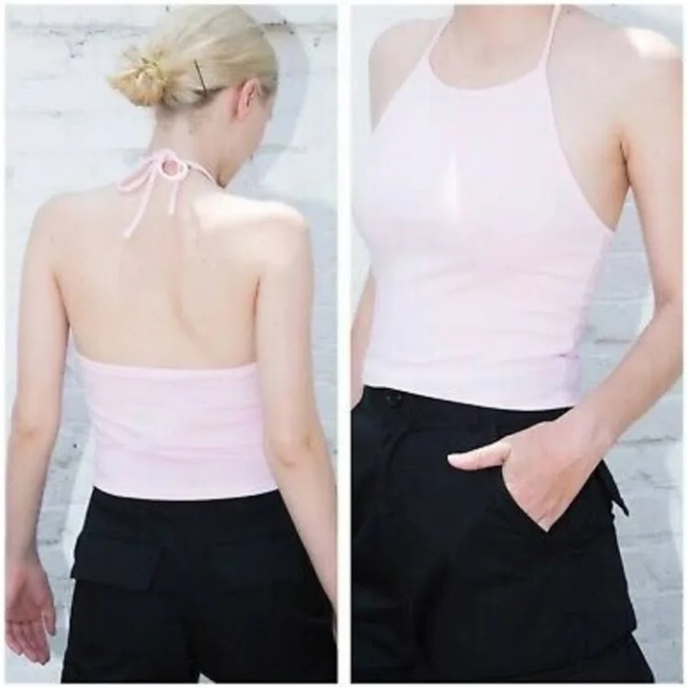 Brandy Melville Pink Halter Top